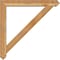 Ekena Millwork Traditional Arts and Crafts Rough Sawn Bracket w/ Offset Brace, Western Red Cedar, 6"W x 40"D x 40"H BKT0604X40X40TRA03RWR - alternate 3